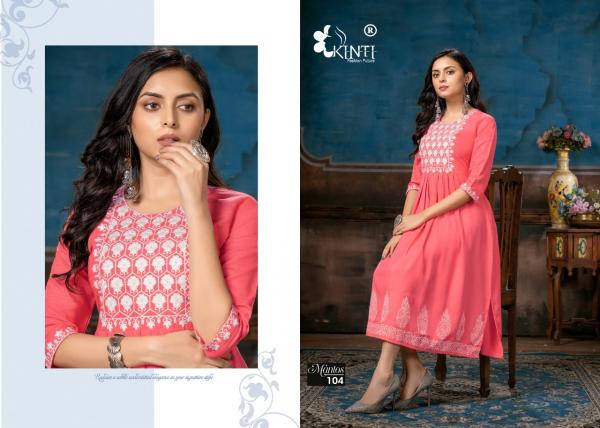 Kinti Mantos Fancy Wear Embroidery Kurti Collection